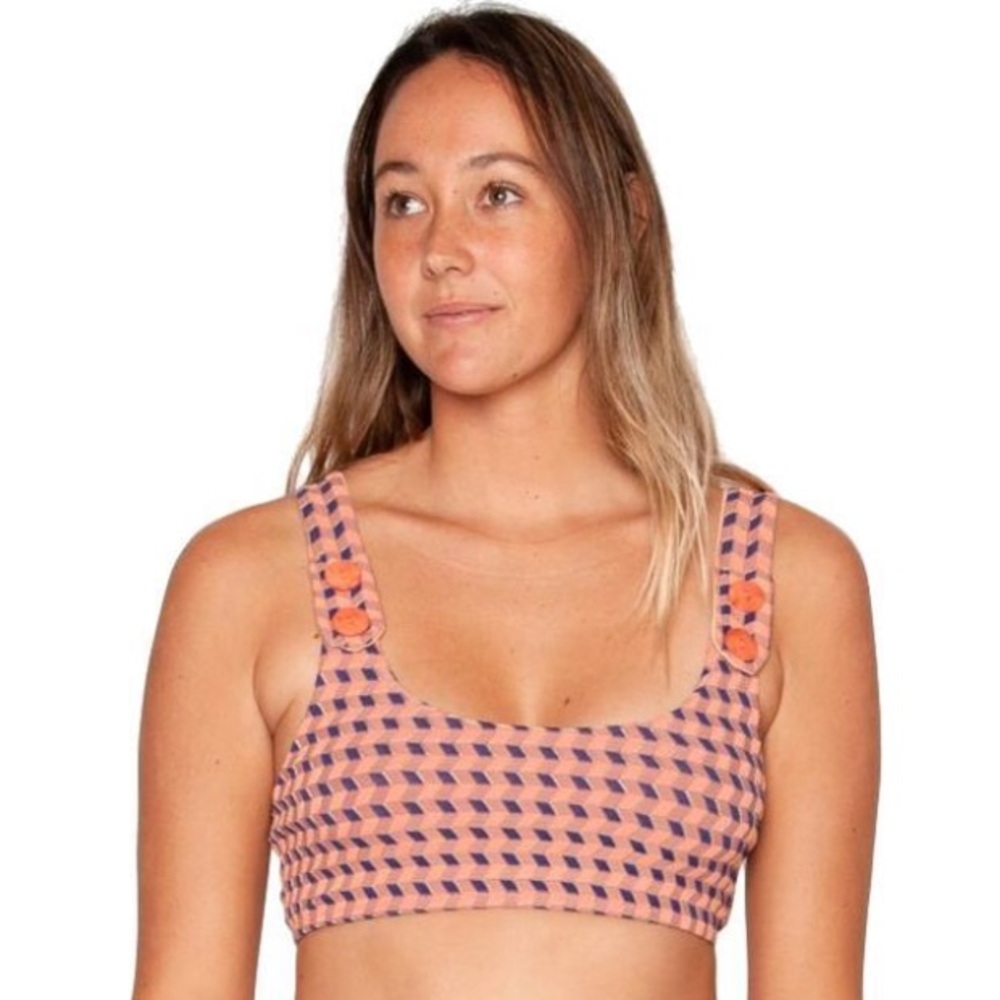 NWOT SEEA Swim Georgia Bikini Top Lagoon Z171